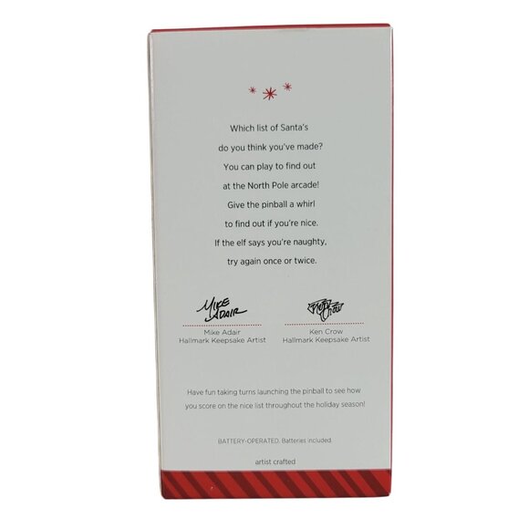 Hallmark Christmas Ornament Naughty or Nice Pinball Magic Light Sound 2014 WORKS - Picture 11 of 12